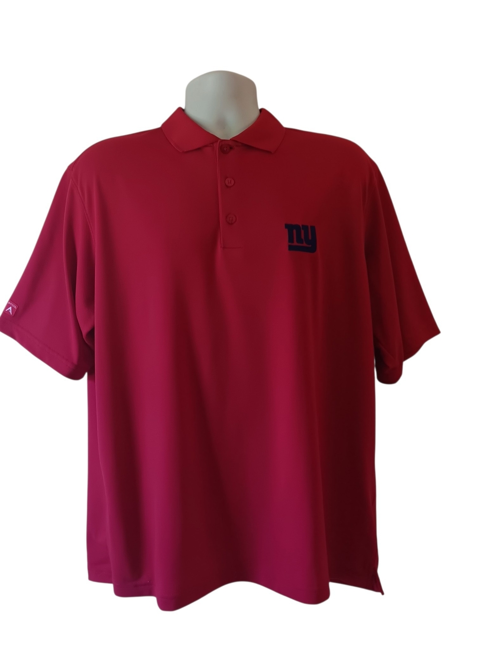 Antigua Men's Red Polo with Navy NY Logo